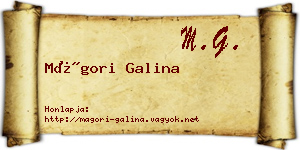 Mágori Galina névjegykártya